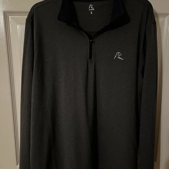 Rhoback Performance Heathered Mason Gray Quarter Zip Pullover - Picture 12 of 13